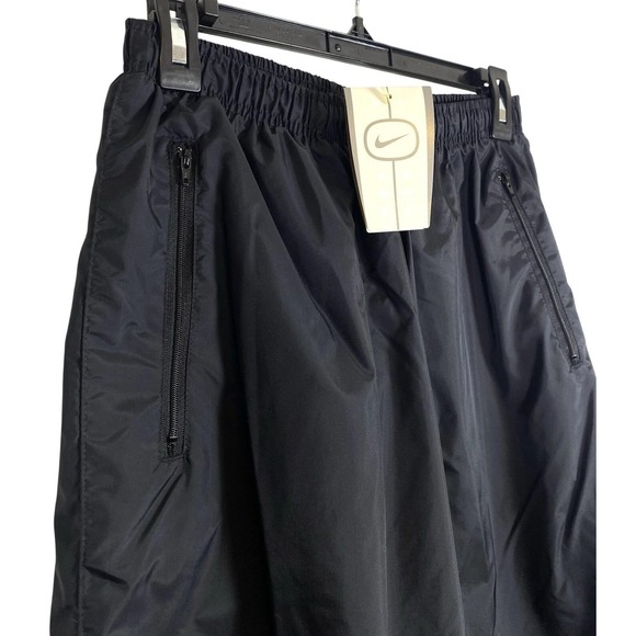 NEW Vtg 90s Nike Womens Medium Track Sweatpants Black Swoosh Pants Y2K Lined 31" - Picture 3 of 10